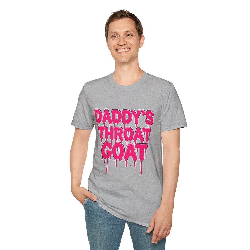 Graphic Tee — "Daddy's Throat" Drip Lettering Shirt