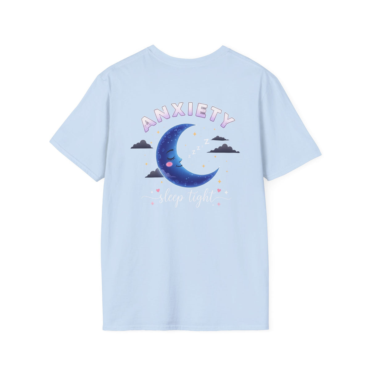 Anxiety Moon T-Shirt — 'Sleep Tight' Cute Moon & Stars Relaxation Tee
