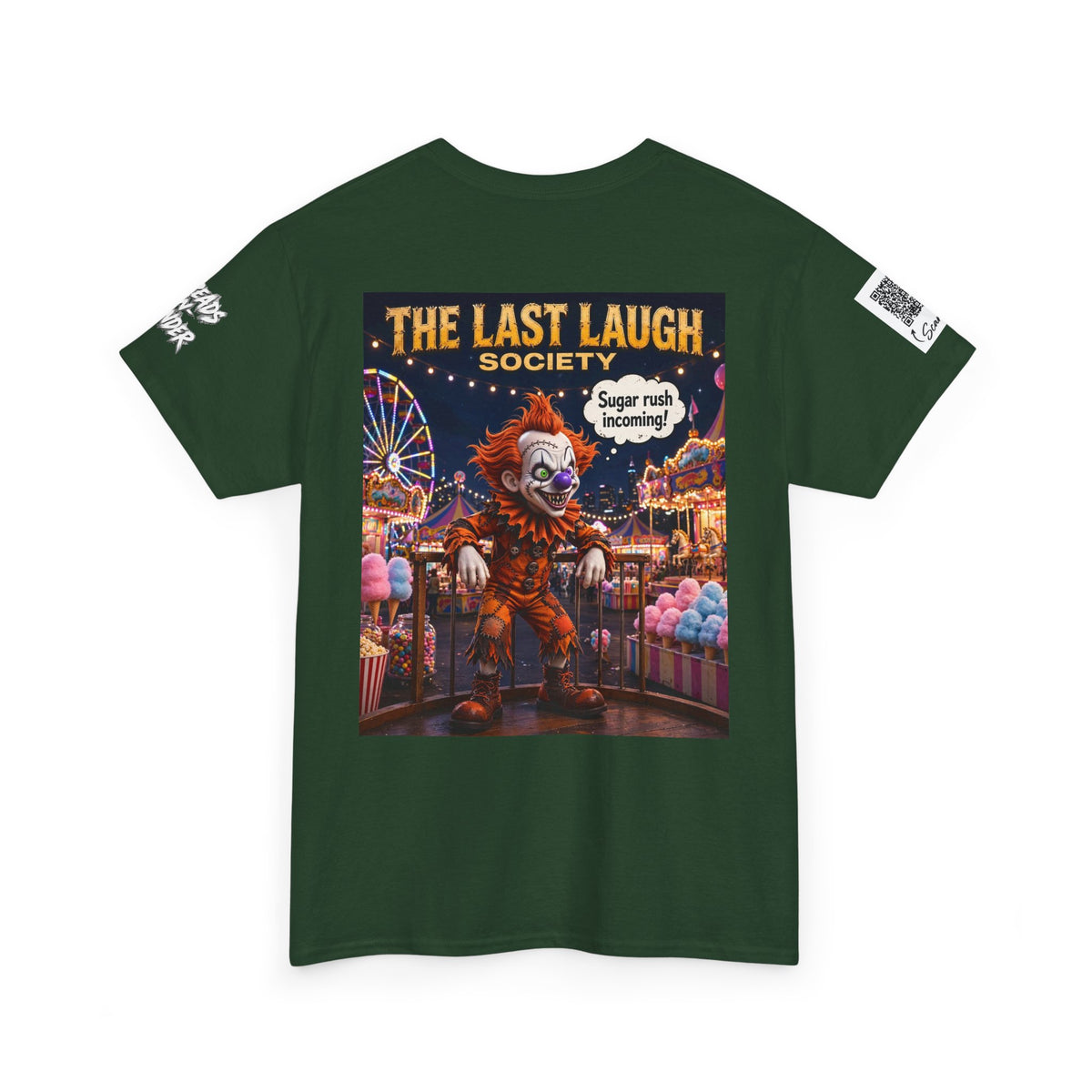 The Last Laugh Society Tee #155 — Carnival Clown Horror Graphic T-Shirt
