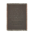 Second Amendment Woven Blanket — Rustic Constitution Quote Throw