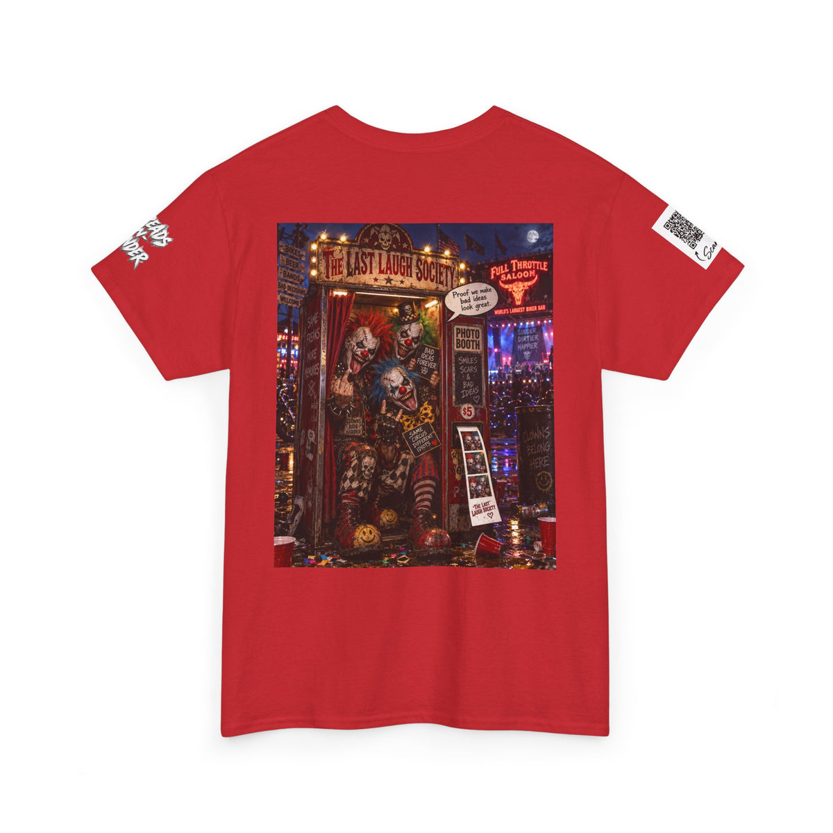 The Last Laugh Society Tee #145 — Carnival Clown Horror Graphic T-Shirt