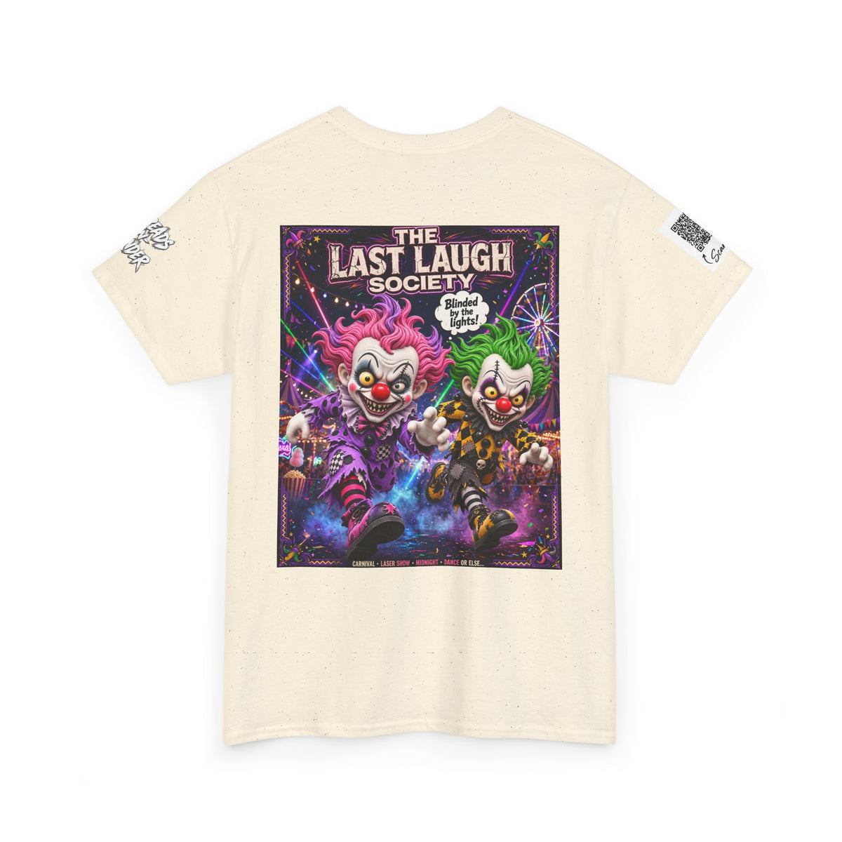 The Last Laugh Society Tee #138 — Carnival Clown Horror Graphic T-Shirt