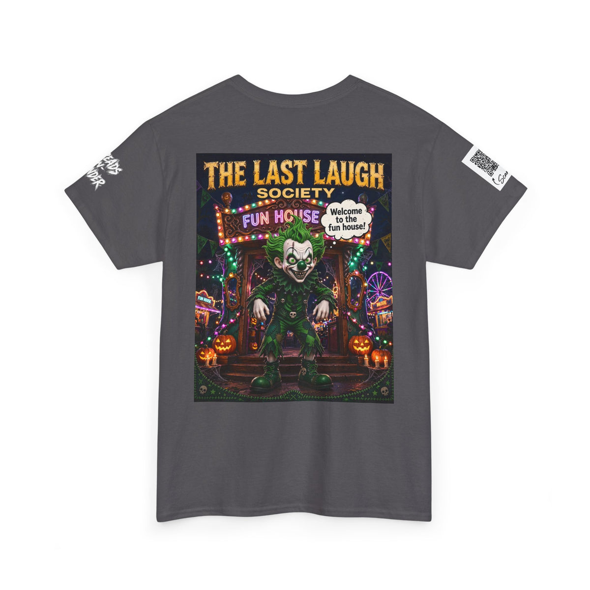 The Last Laugh Society Tee #161 — Carnival Clown Horror Graphic T-Shirt