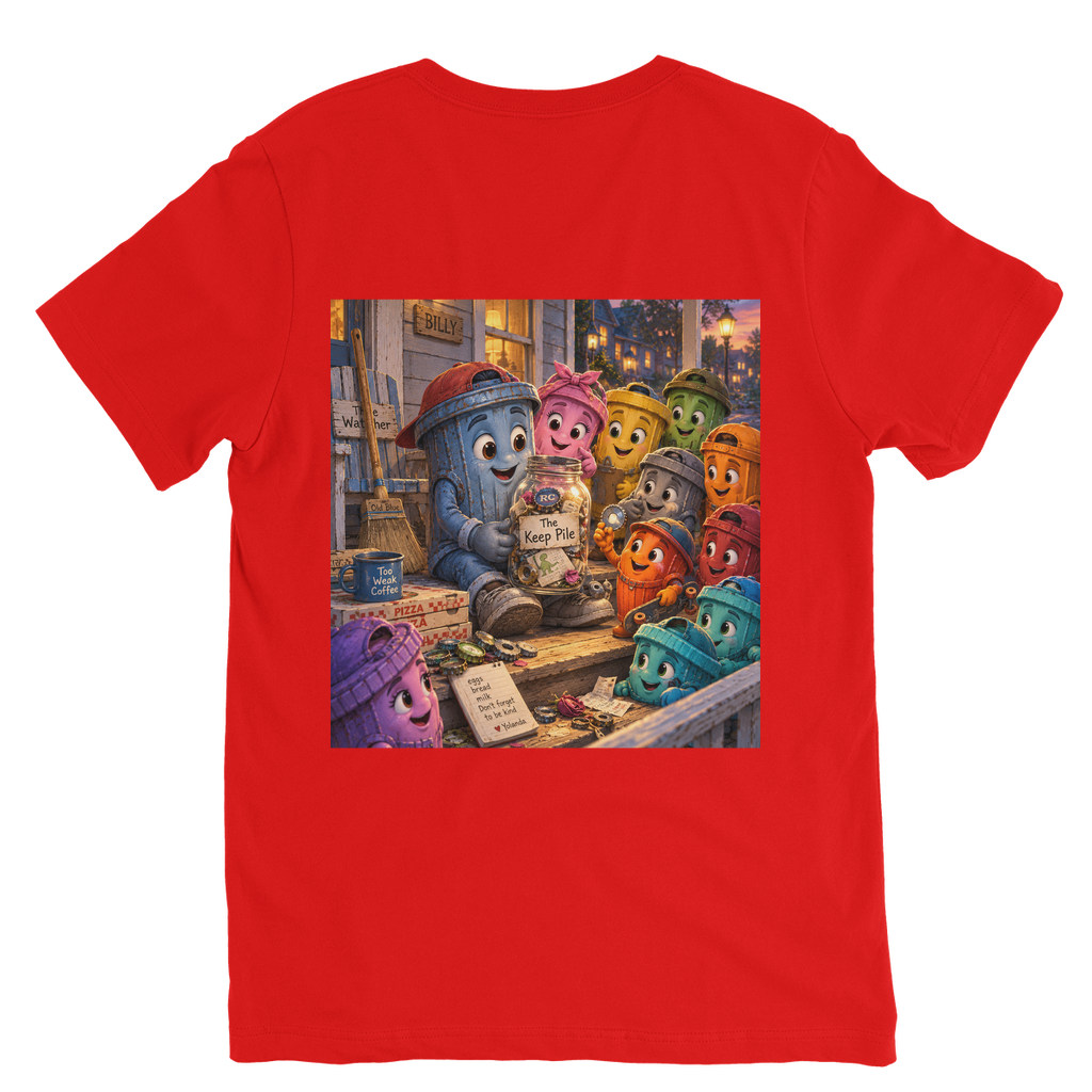 Trash Can Row – Classic V-Neck T-Shirt