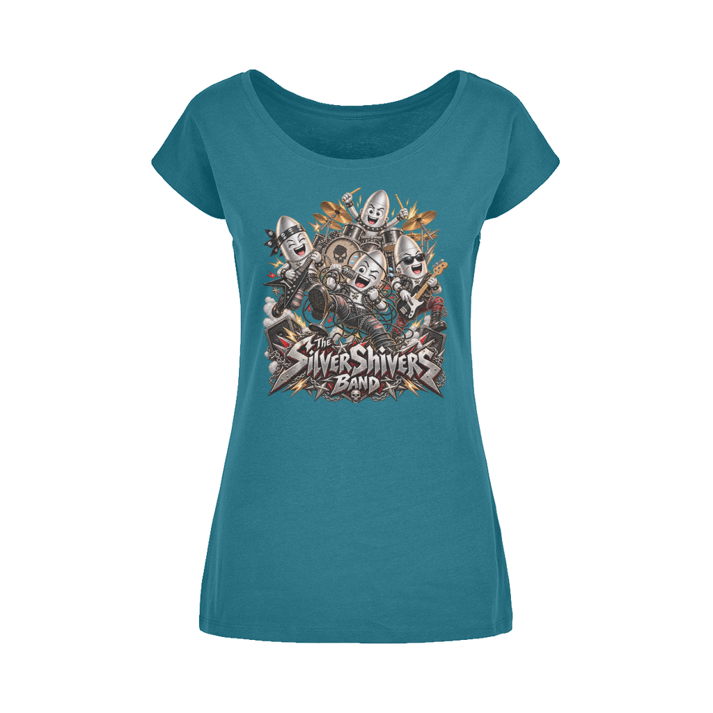The Silver Shivers Band Wide Neck Womens T-Shirt XS-5XL