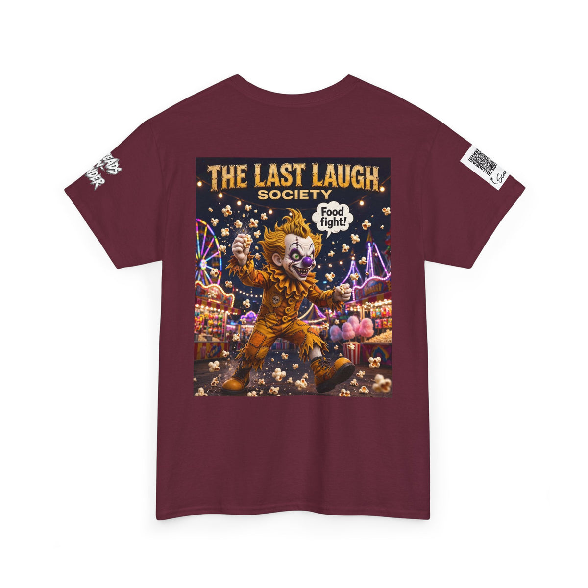 The Last Laugh Society Tee #158 — Carnival Clown Horror Graphic T-Shirt