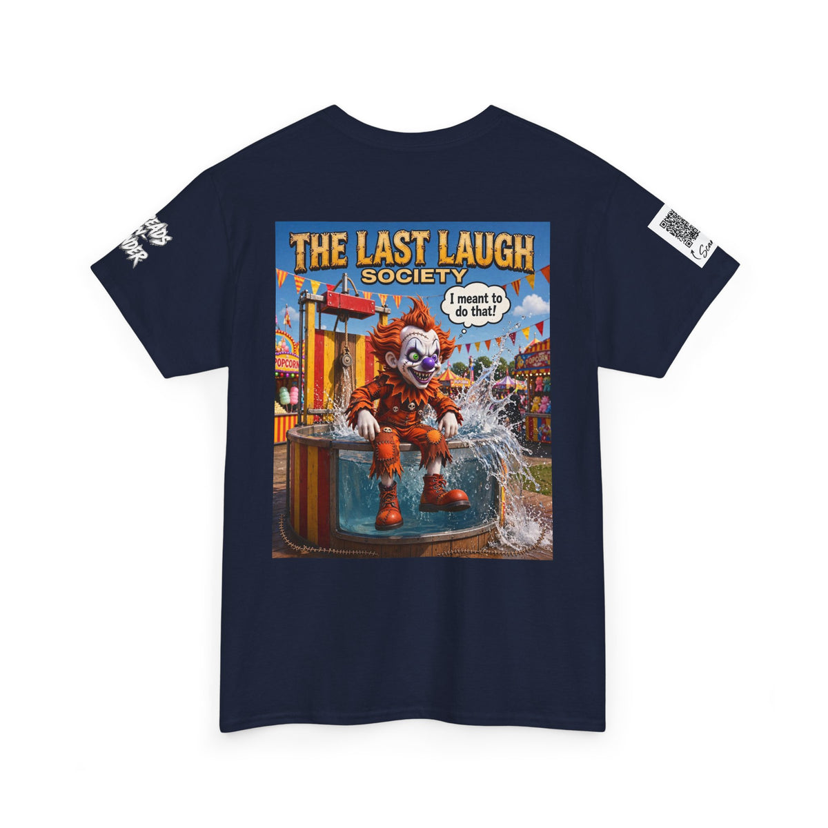 The Last Laugh Society Tee #166 — Carnival Clown Horror Graphic T-Shirt
