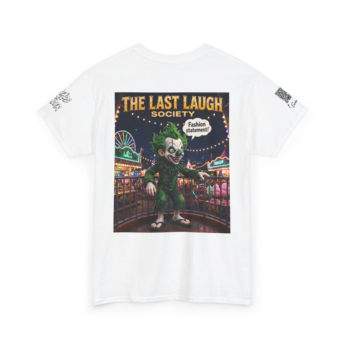 The Last Laugh Society Tee #141 — Carnival Clown Horror Graphic T-Shirt