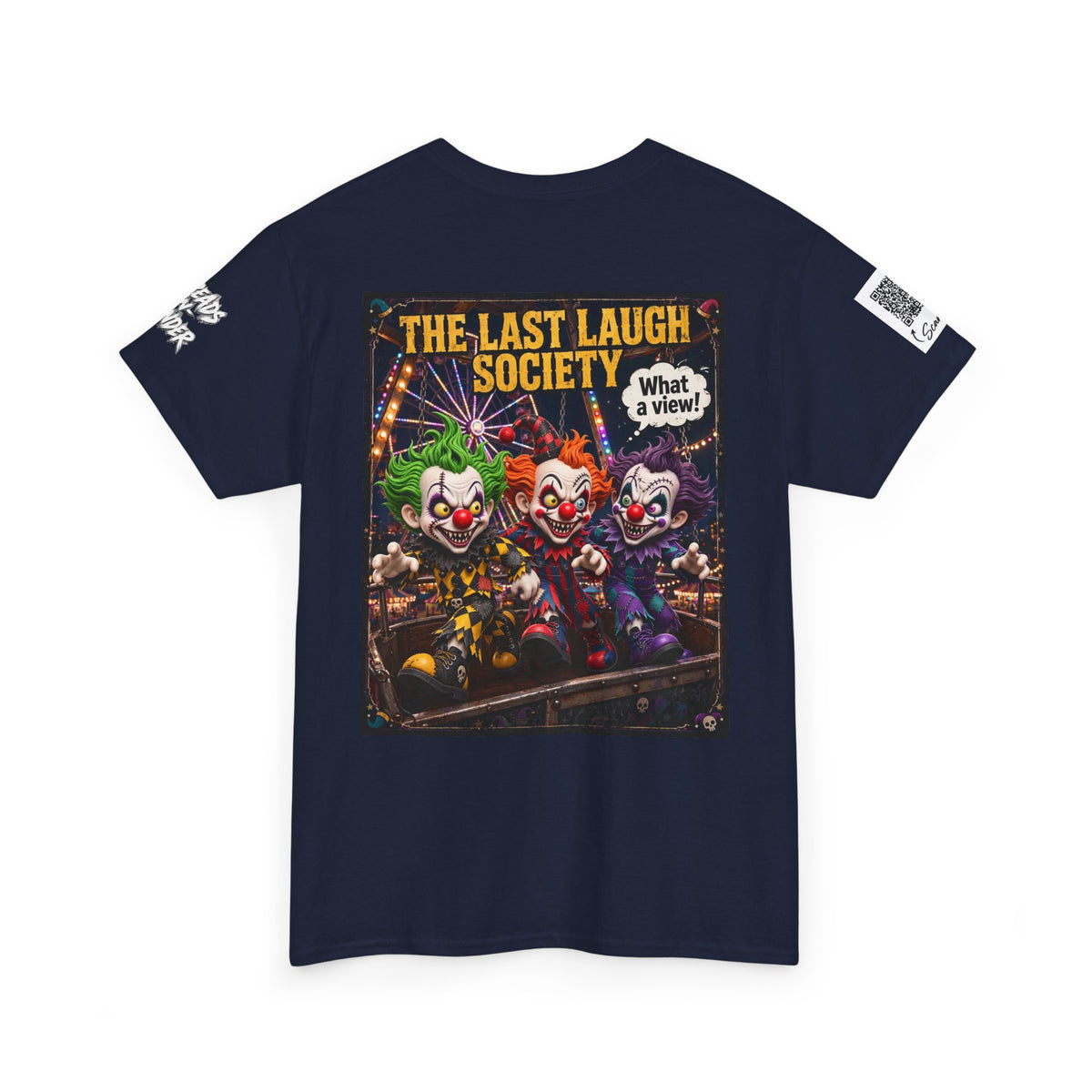 The Last Laugh Society Tee #143 — Carnival Clown Horror Graphic T-Shirt