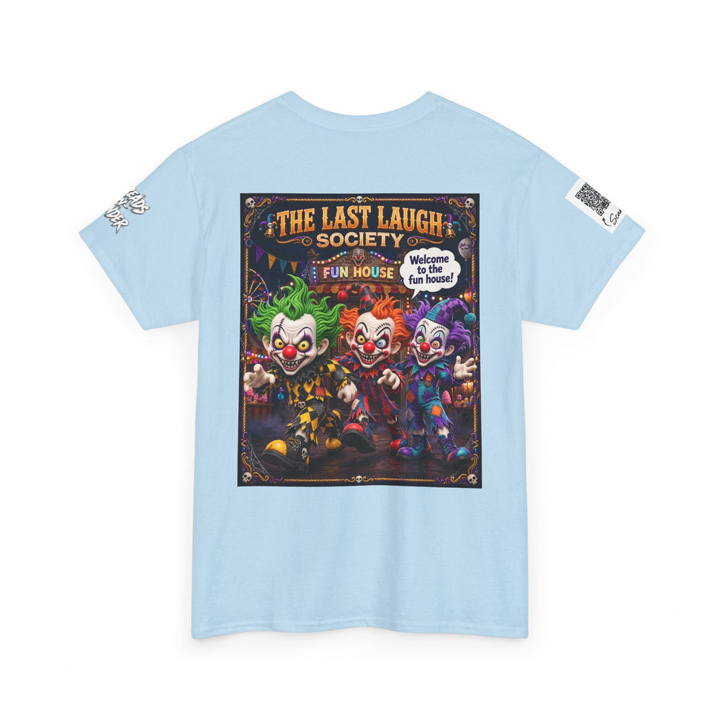 Copy of The Last Laugh Society Tee #115 — Carnival Clown Horror Graphic T-Shirt