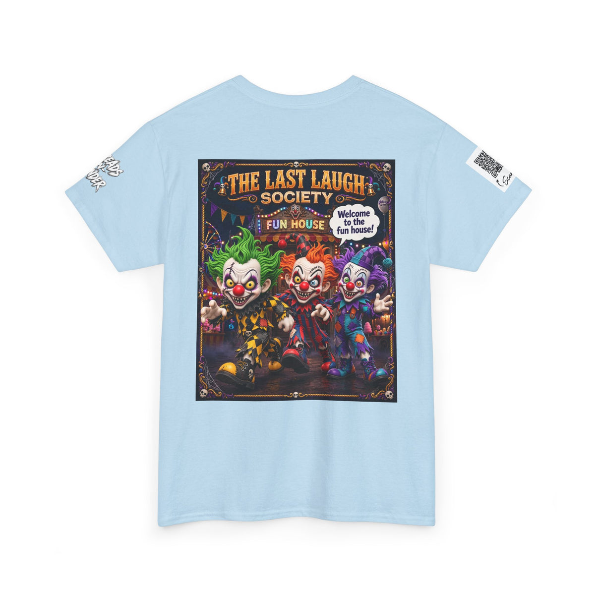 The Last Laugh Society Tee #122 — Carnival Clown Horror Graphic T-Shirt