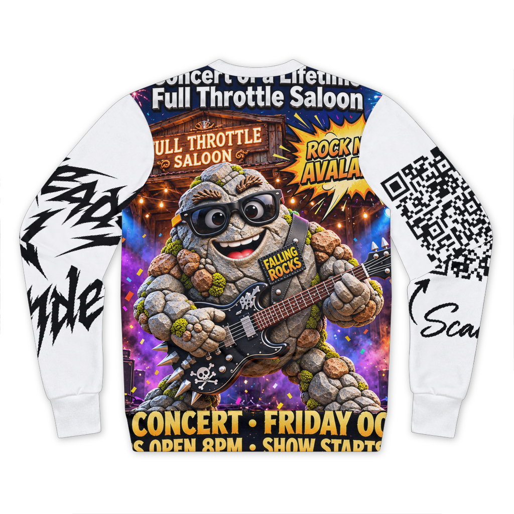 Falling Rocks Collection Premium Cut and Sew Sublimation Unisex Sweatshirt