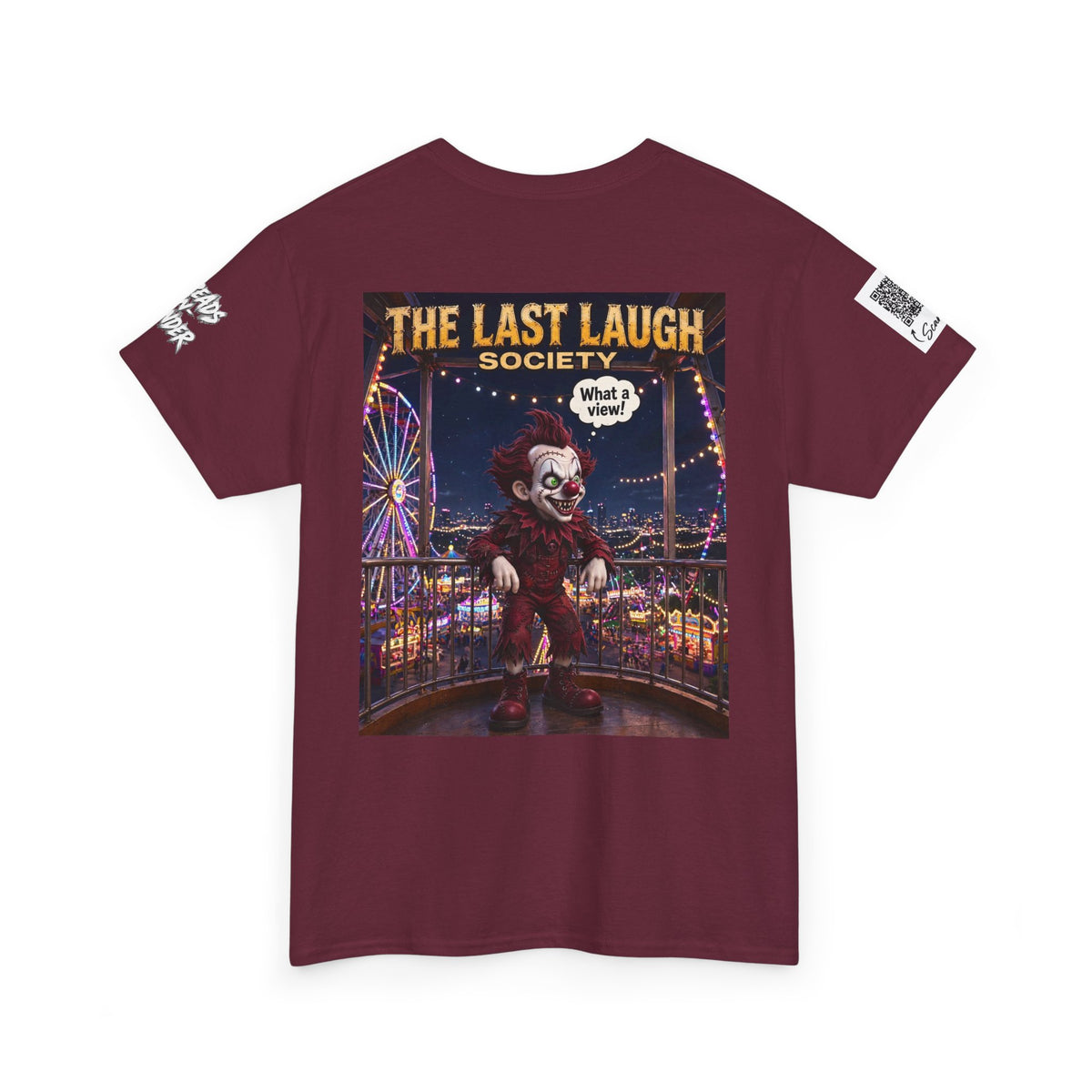 The Last Laugh Society Tee #101 — Carnival Clown Horror Graphic T-Shirt