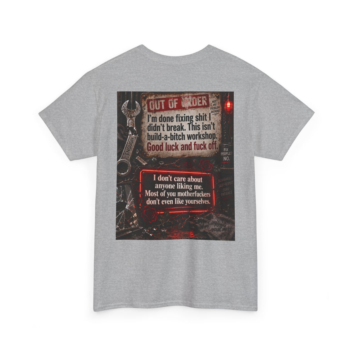 Mechanic Workshop T-Shirt — 'Out of Order' Funny Garage Repair Tee
