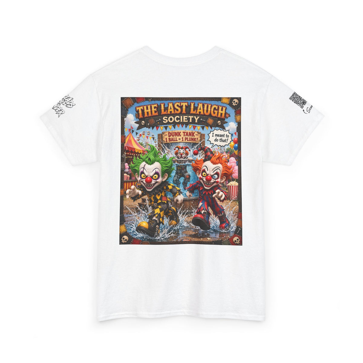 The Last Laugh Society Tee #131 — Carnival Clown Horror Graphic T-Shirt
