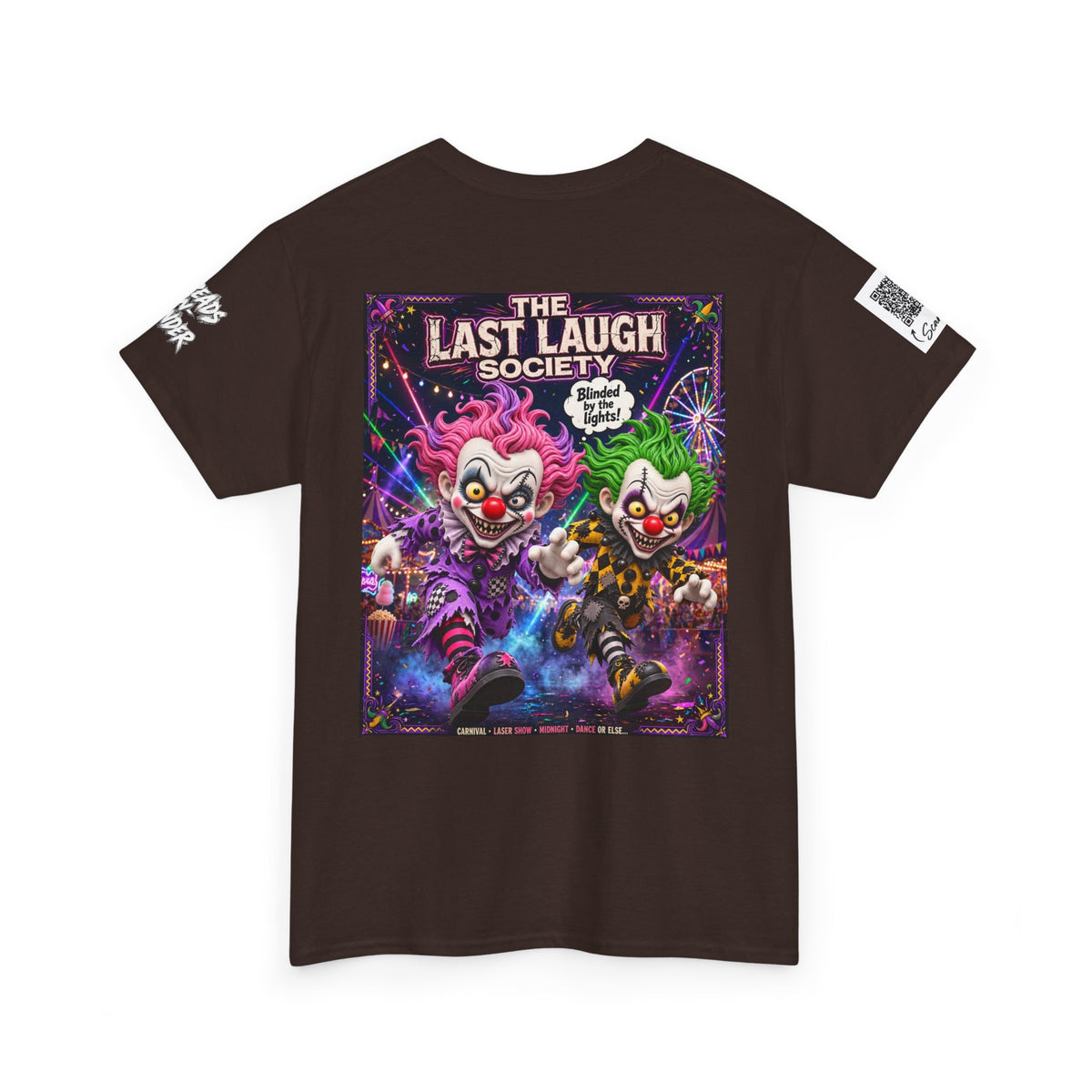 The Last Laugh Society Tee #138 — Carnival Clown Horror Graphic T-Shirt