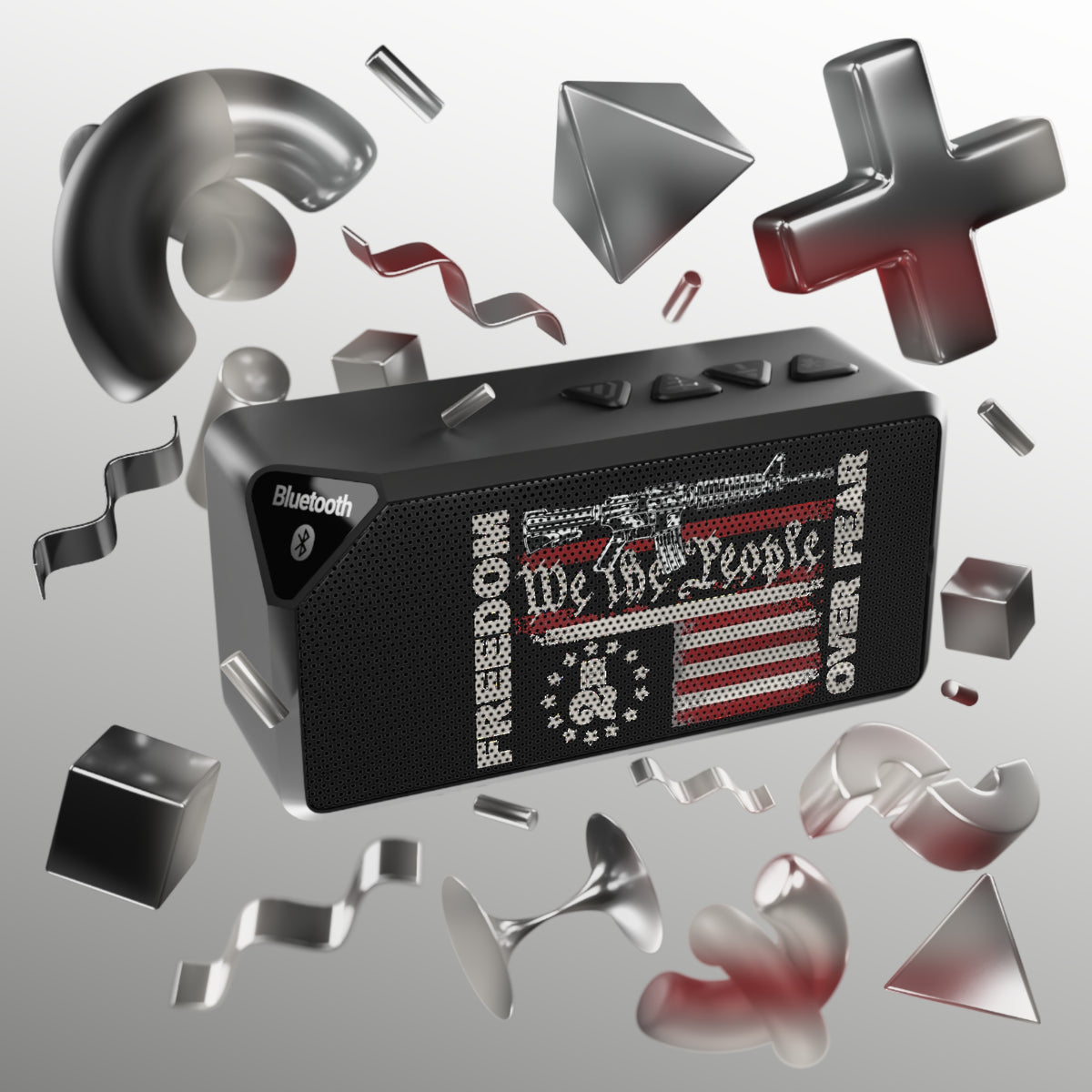 Bluetooth Speaker — Retro American Flag Jam Design