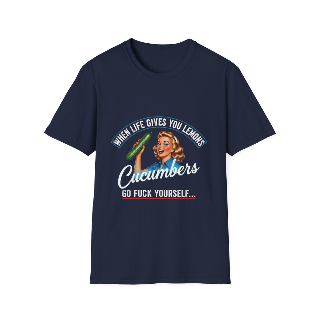 T-Shirt — "When Life Gives You Lemons... Cucumbers" Vintage Retro Graphic Tee