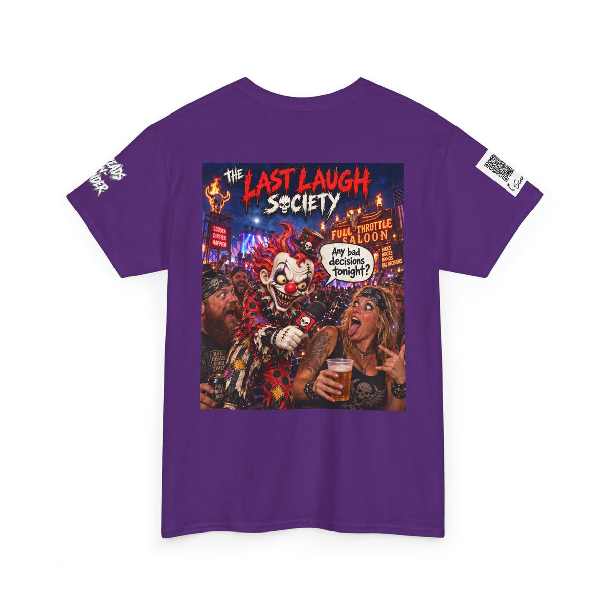 The Last Laugh Society Tee #131 — Carnival Clown Horror Graphic T-Shirt