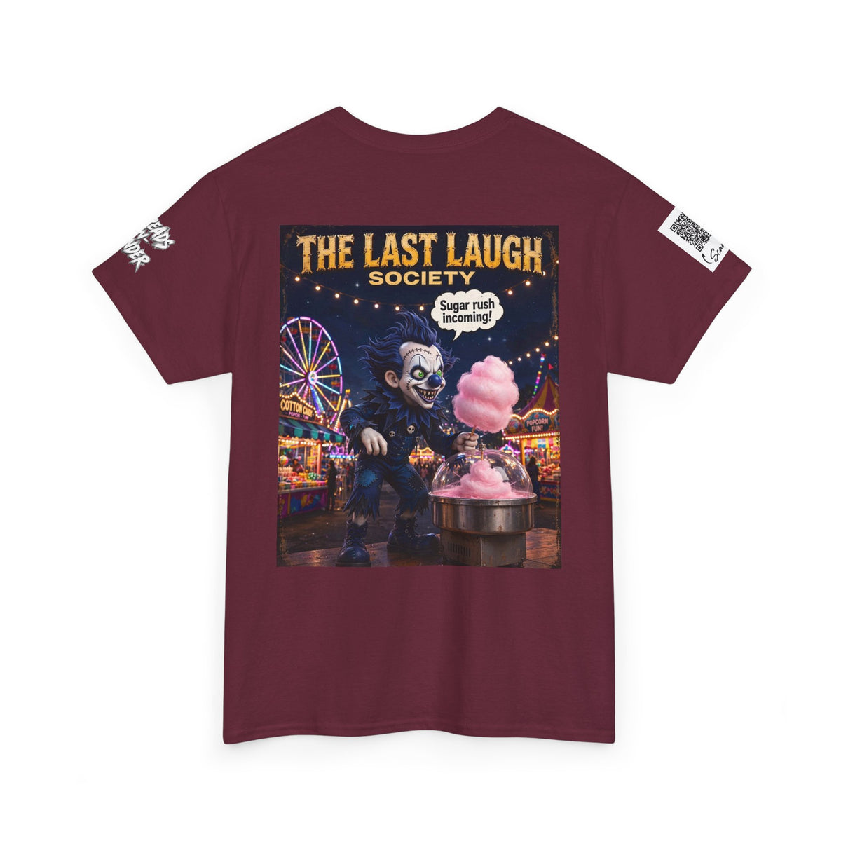 The Last Laugh Society Tee #110 — Carnival Clown Horror Graphic T-Shirt