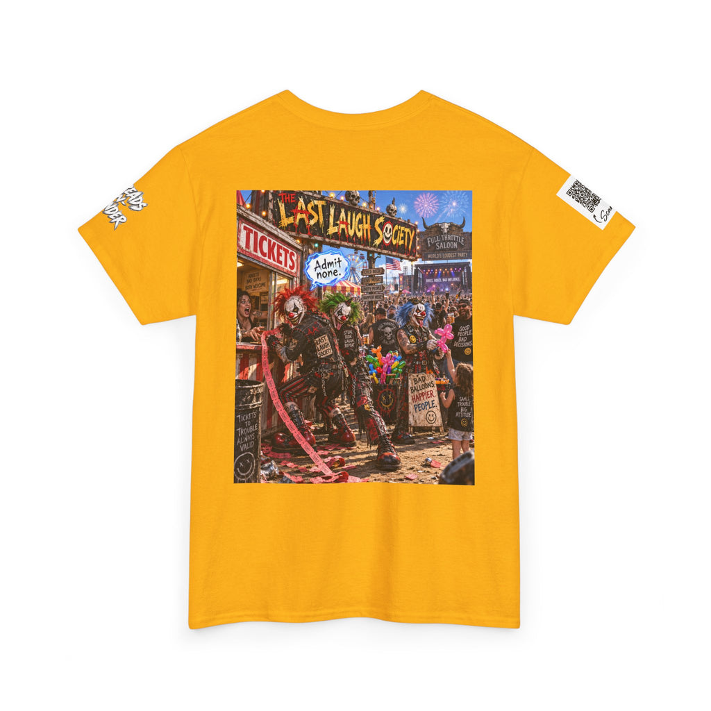The Last Laugh Society Tee #142 — Carnival Clown Horror Graphic T-Shirt