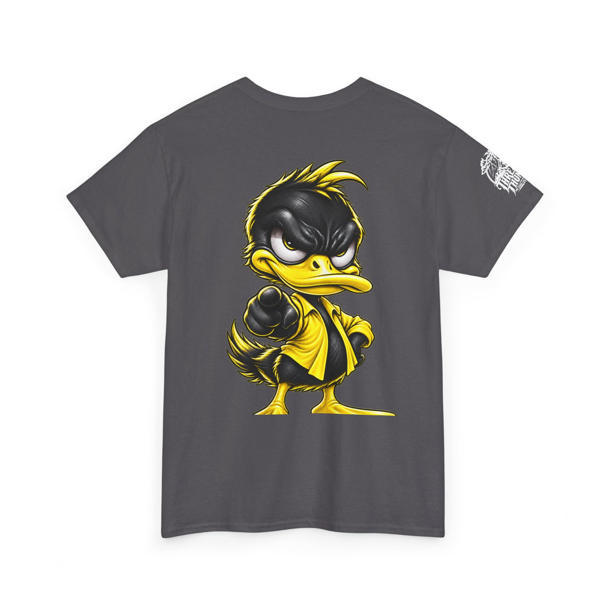 Yellow Rebel Duck Character Back Graphic Tee