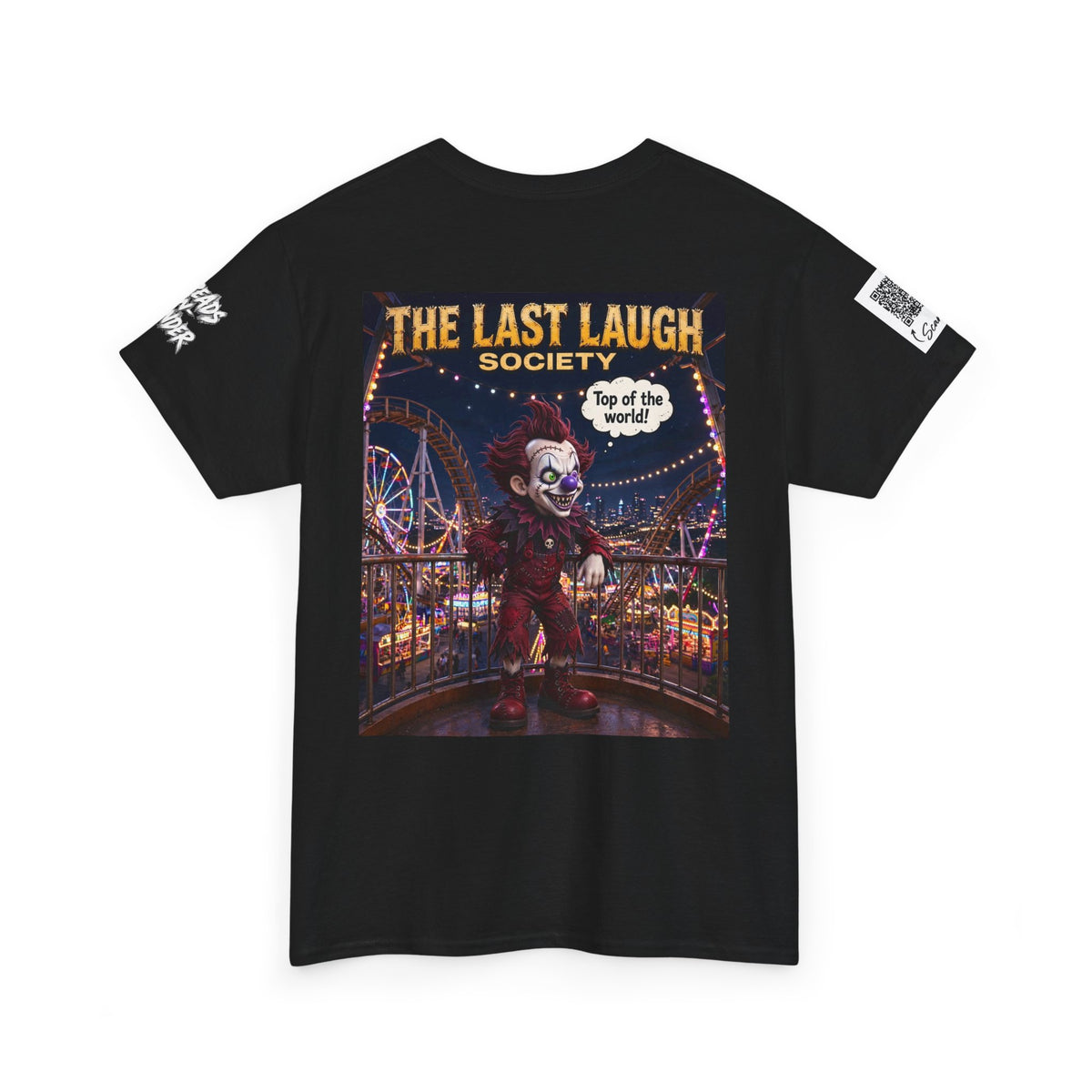 The Last Laugh Society Tee #111 — Carnival Clown Horror Graphic T-Shirt