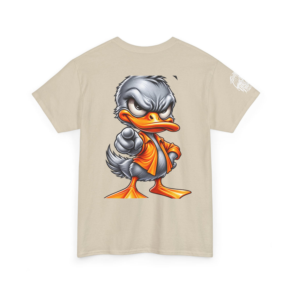 Silver Rebel Duck Character Back Graphic Tee