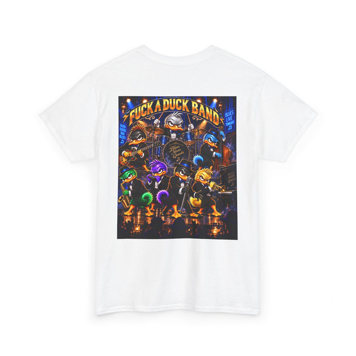 Blues Live Tonight — FUCK A DUCK BAND Back Graphic Tee
