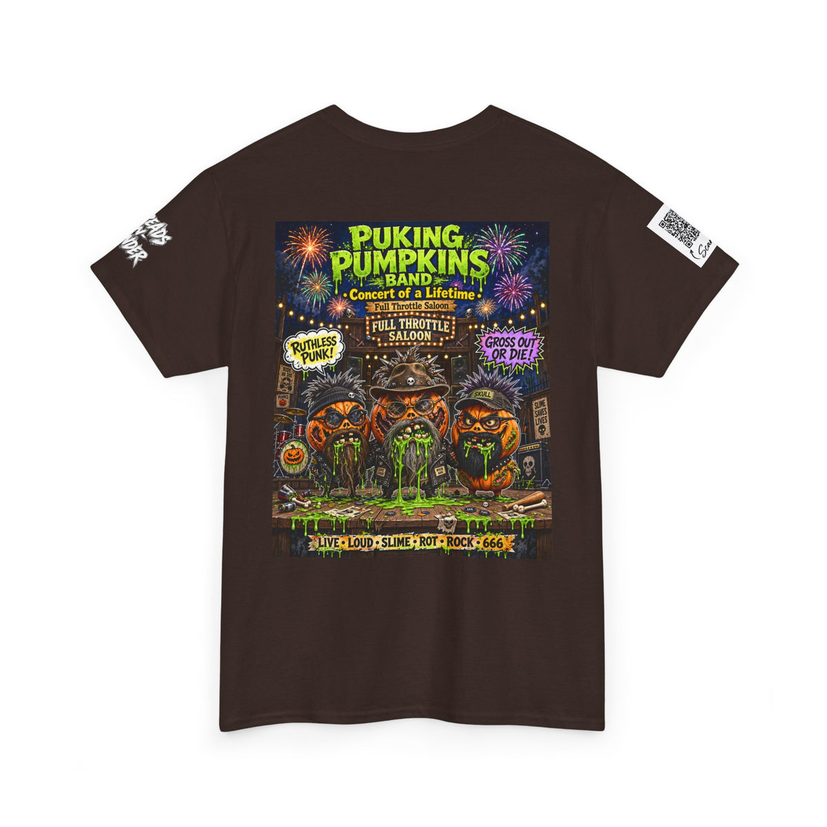 The puking Pumpkins Band #00— Concert of Life - Horror Graphic T-Shirt