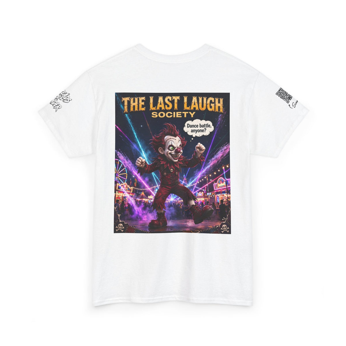 The Last Laugh Society Tee #107 — Carnival Clown Horror Graphic T-Shirt