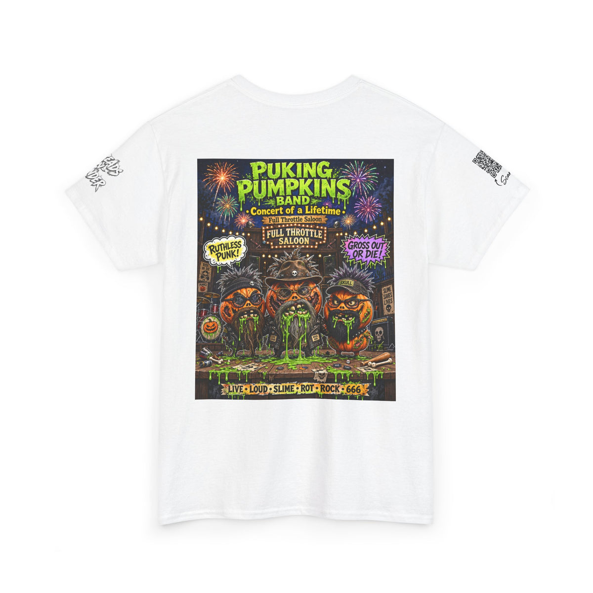 The puking Pumpkins Band #00— Concert of Life - Horror Graphic T-Shirt