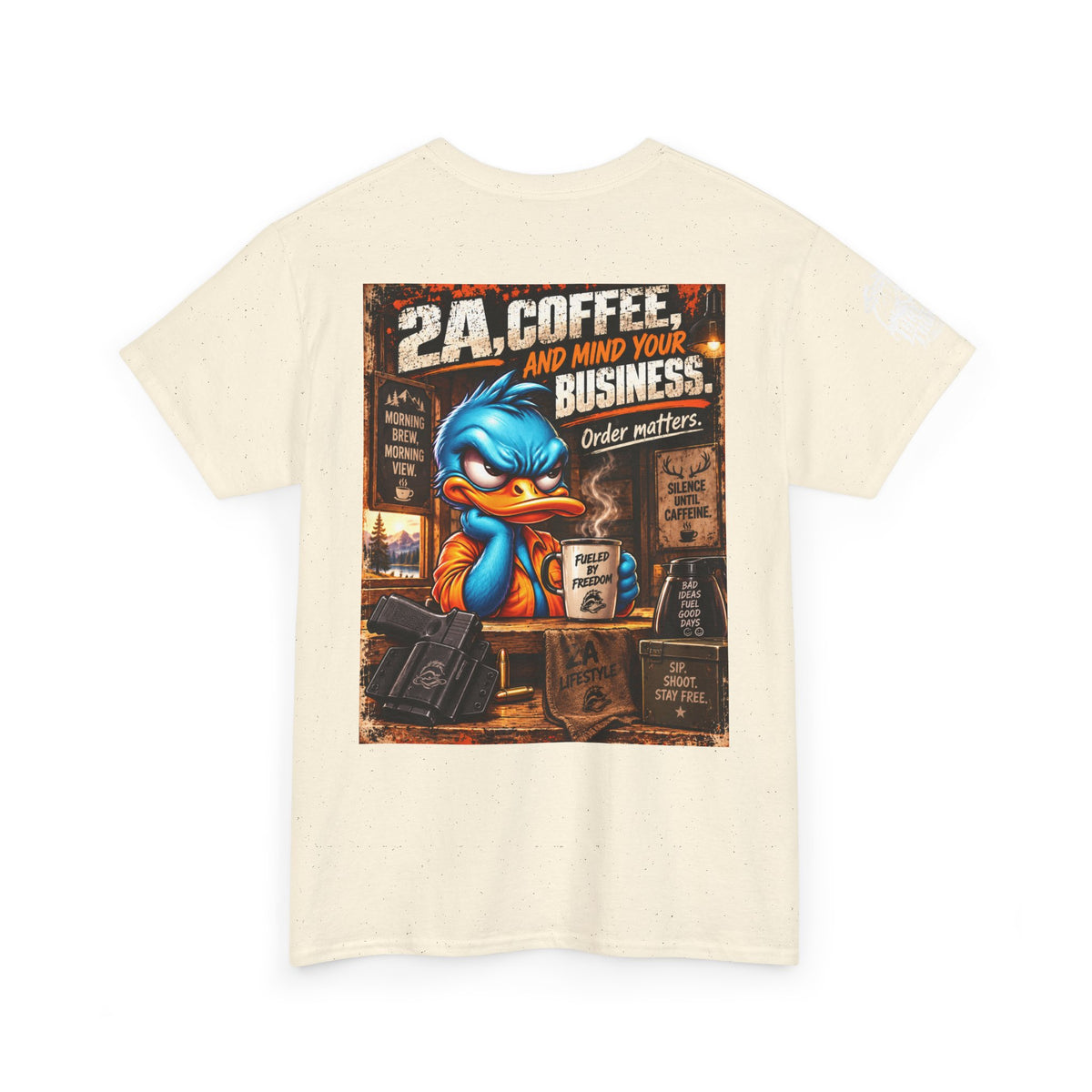 2A, Coffee, and Mind Your Business Back Graphic Tee