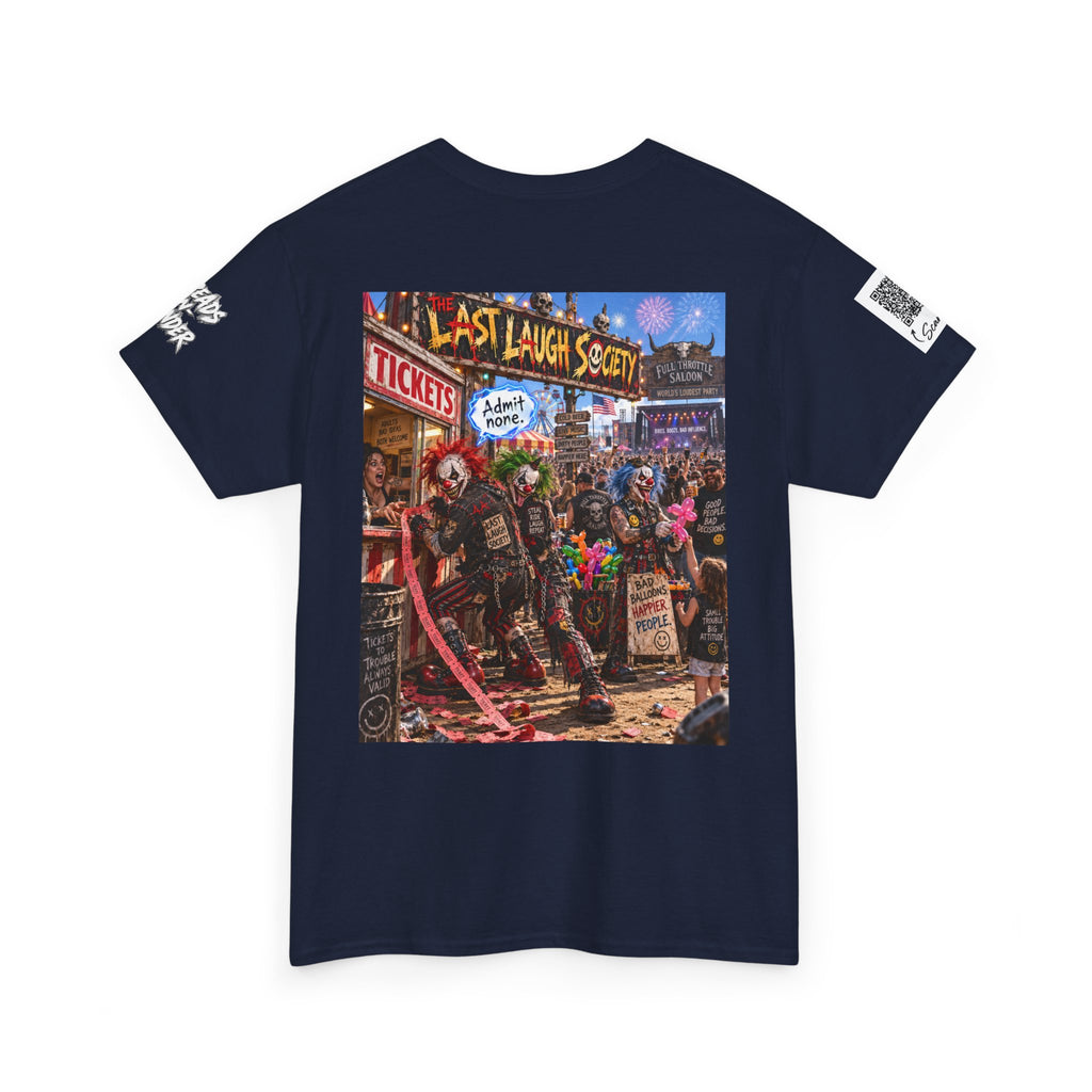 The Last Laugh Society Tee #142 — Carnival Clown Horror Graphic T-Shirt