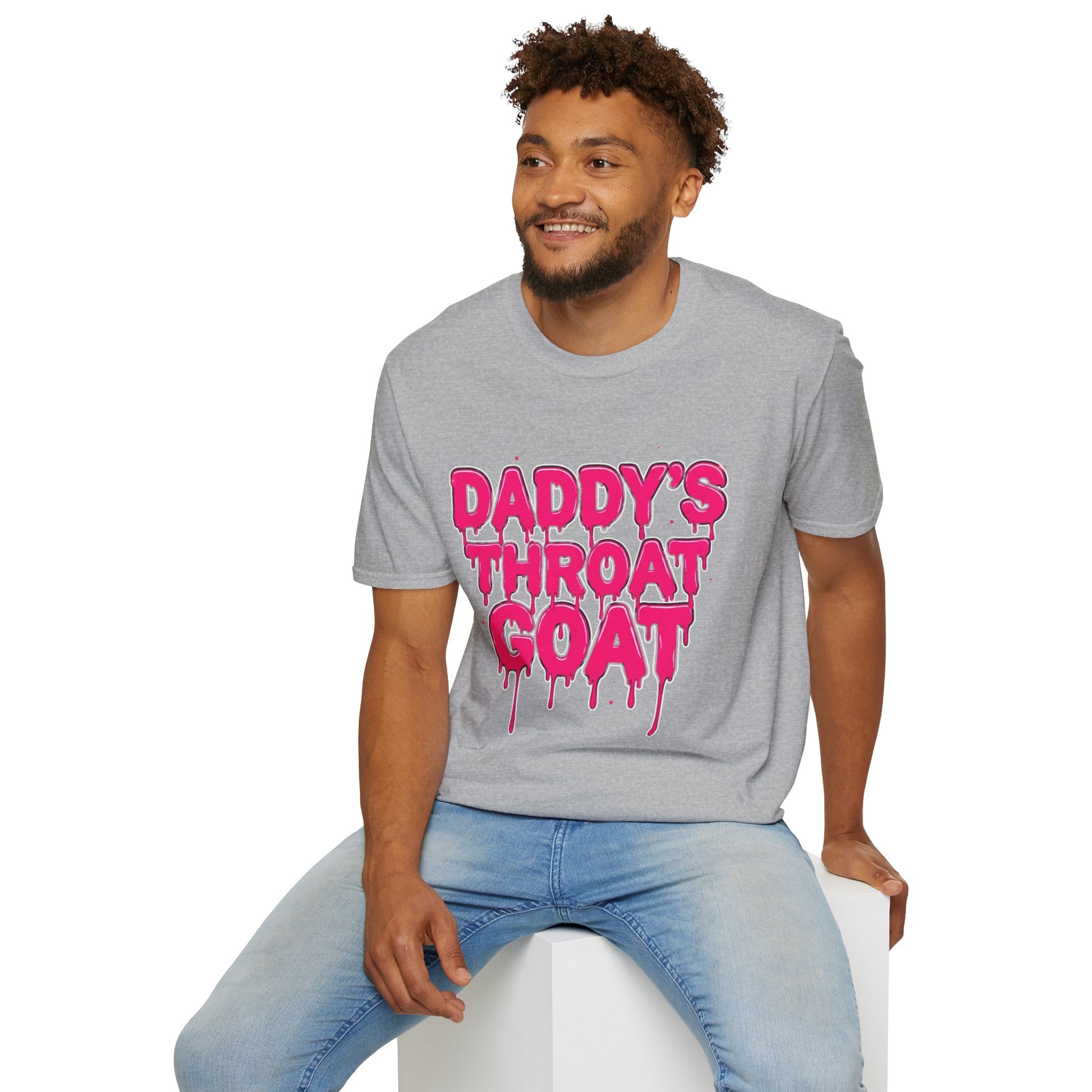 Graphic Tee — "Daddy's Throat" Drip Lettering Shirt