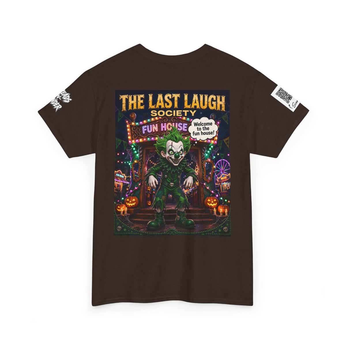 The Last Laugh Society Tee #161 — Carnival Clown Horror Graphic T-Shirt