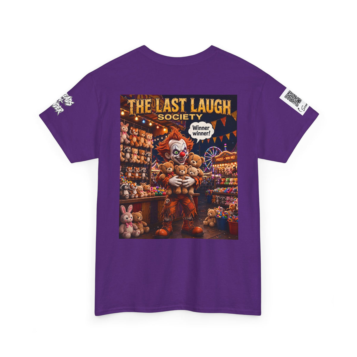 The Last Laugh Society Tee #157 — Carnival Clown Horror Graphic T-Shirt