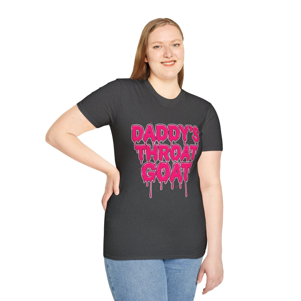 Graphic Tee — "Daddy's Throat" Drip Lettering Shirt