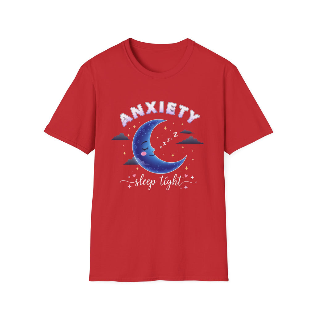 Anxiety Moon T-Shirt — 'Sleep Tight' Cute Moon & Stars Relaxation Tee