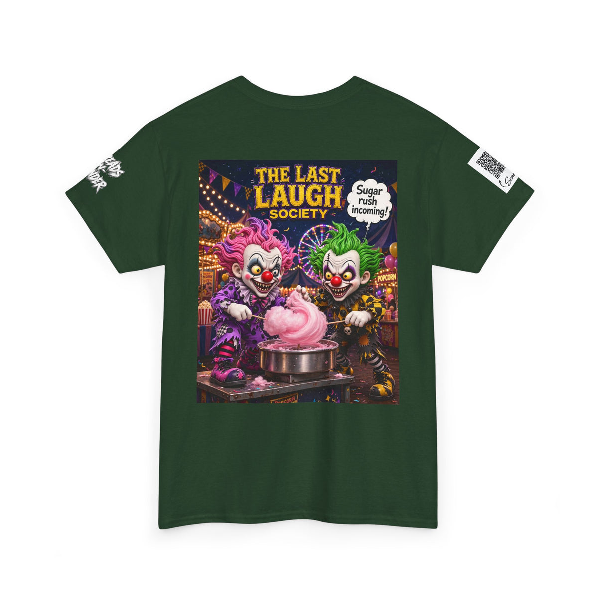 The Last Laugh Society Tee #134 — Carnival Clown Horror Graphic T-Shirt