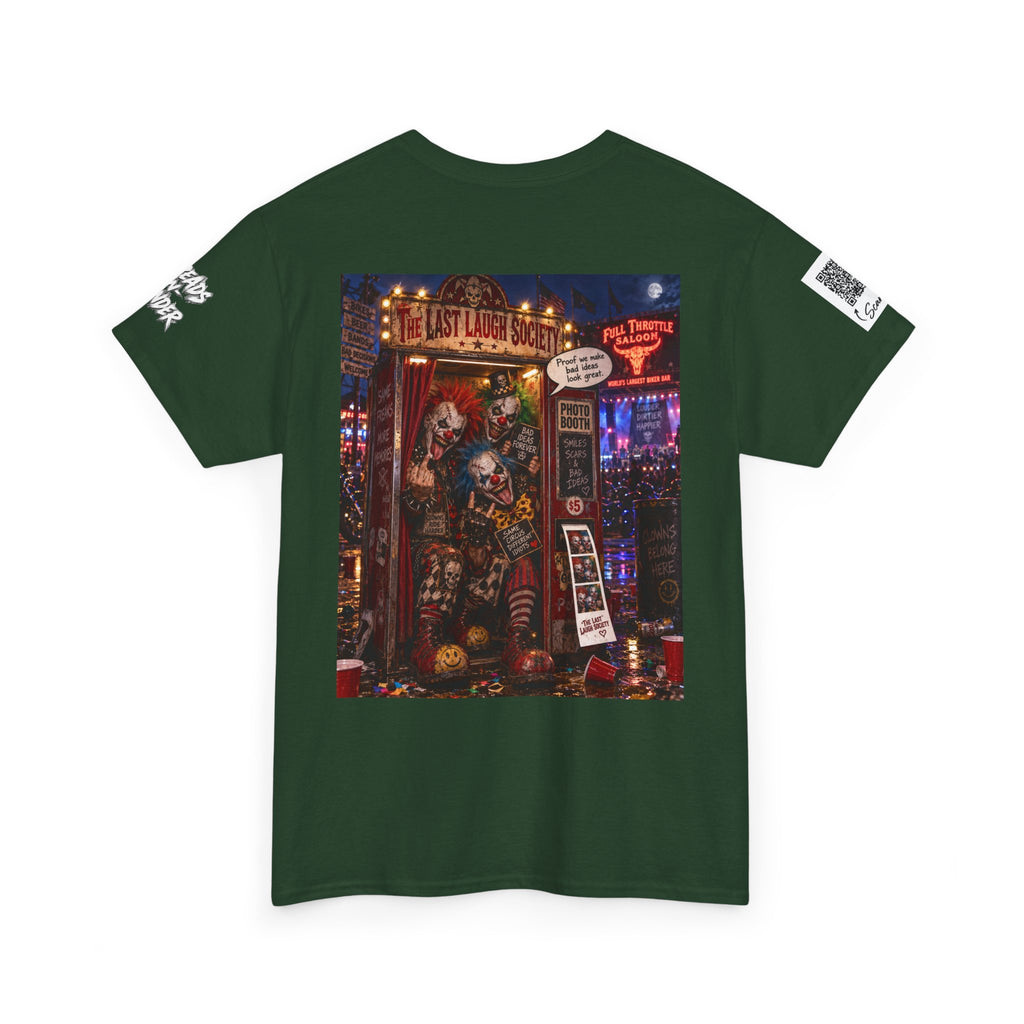 The Last Laugh Society Tee #145 — Carnival Clown Horror Graphic T-Shirt