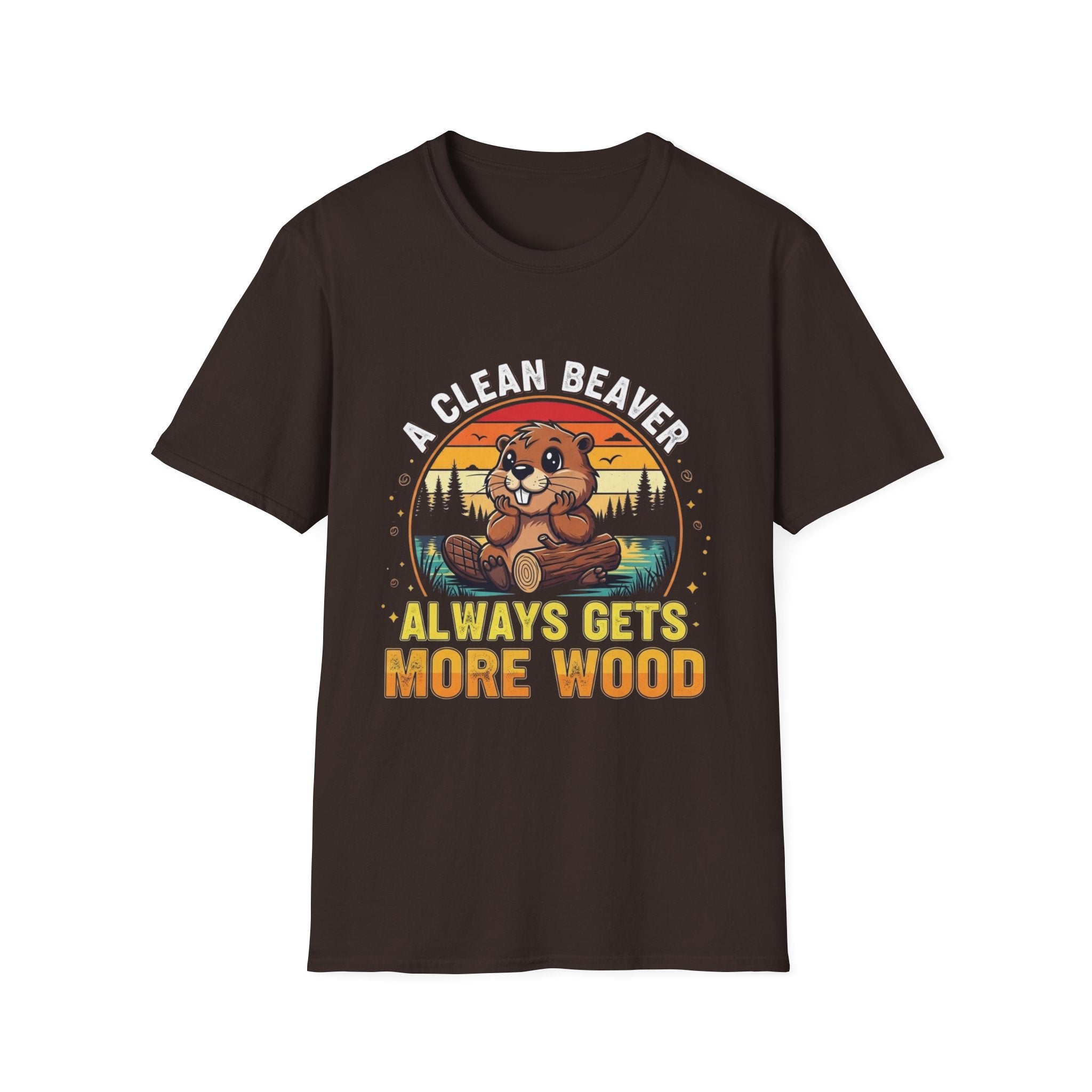 A Clean Beaver T-Shirt — "A Clean Beaver Always Gets More Wood" Retro Graphic Tee