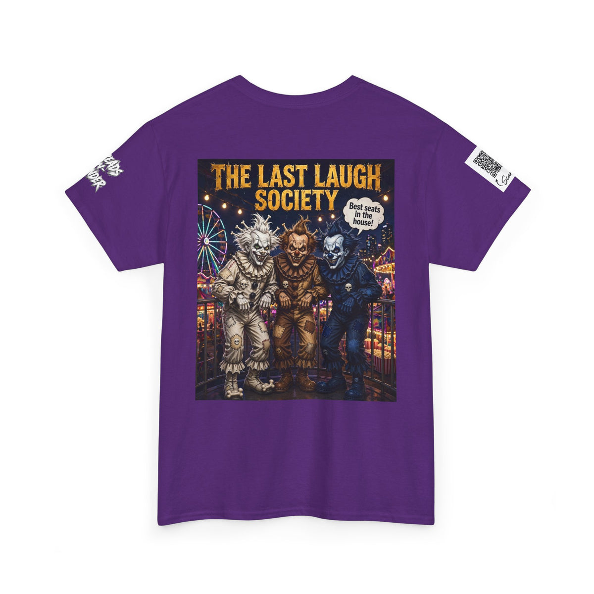 Last Laugh Society Tee #102 — Carnival Clown Horror Graphic T-Shirt