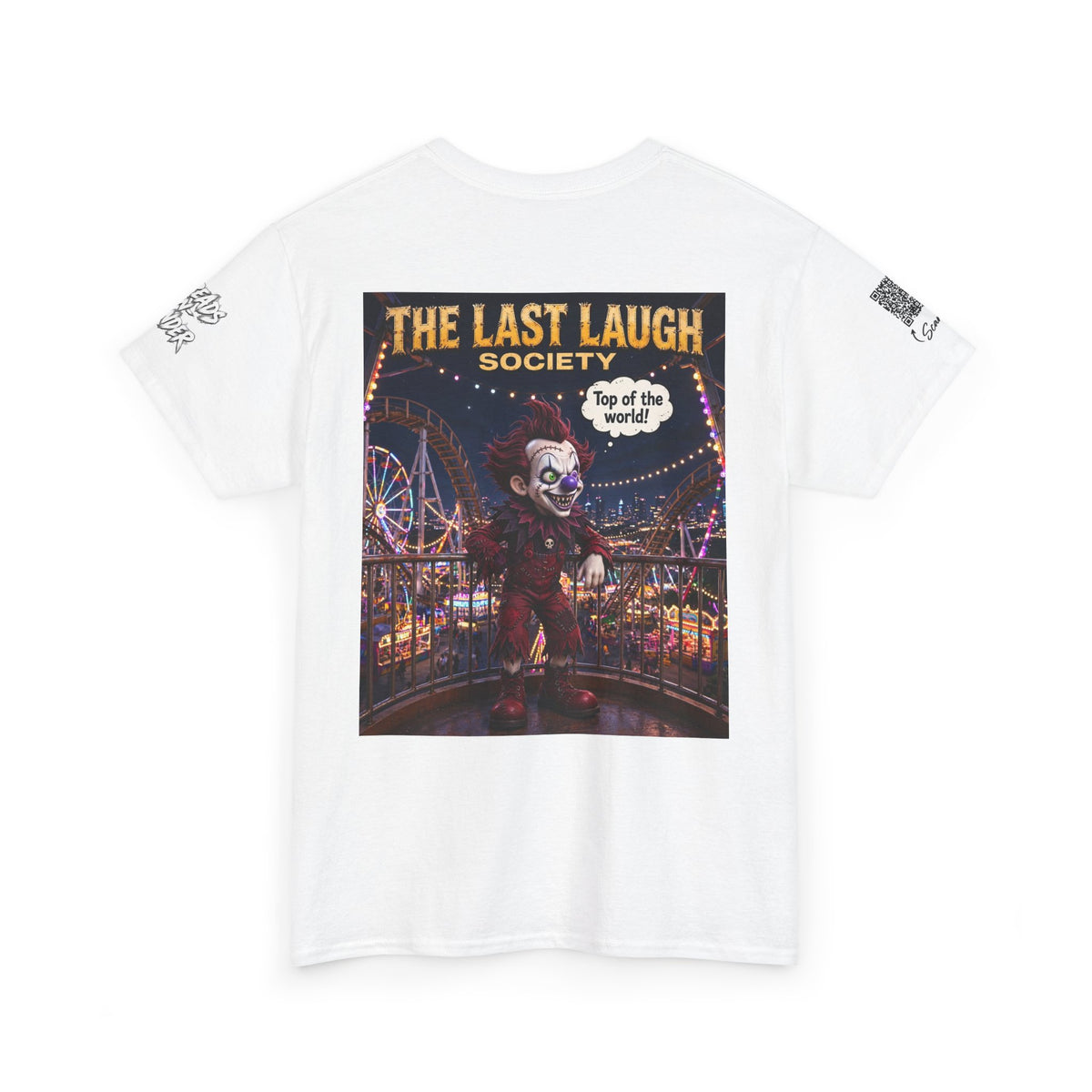 The Last Laugh Society Tee #111 — Carnival Clown Horror Graphic T-Shirt