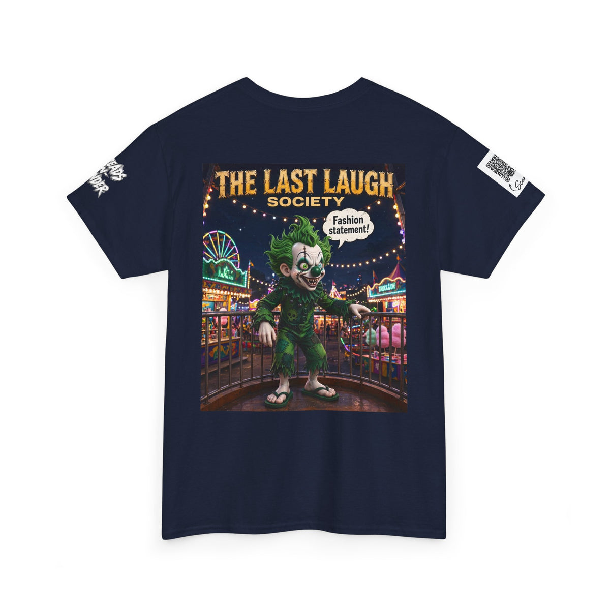 The Last Laugh Society Tee #141 — Carnival Clown Horror Graphic T-Shirt
