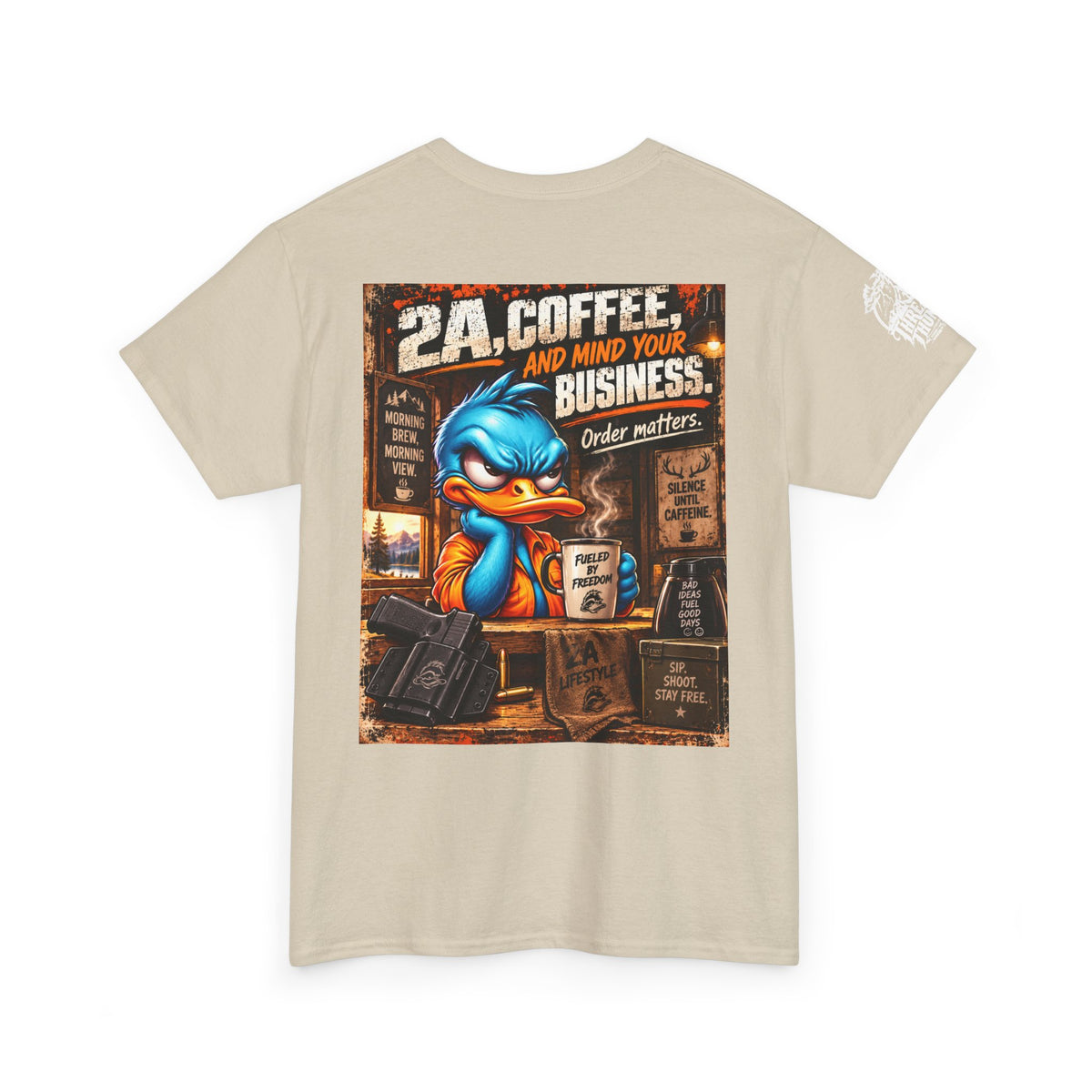 2A, Coffee, and Mind Your Business Back Graphic Tee