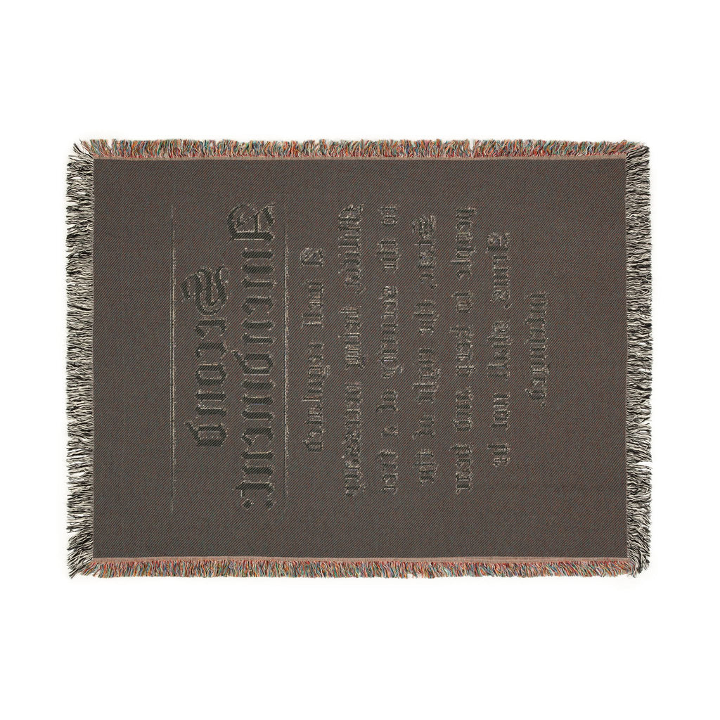 Second Amendment Woven Blanket — Rustic Constitution Quote Throw