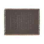 Second Amendment Woven Blanket — Rustic Constitution Quote Throw