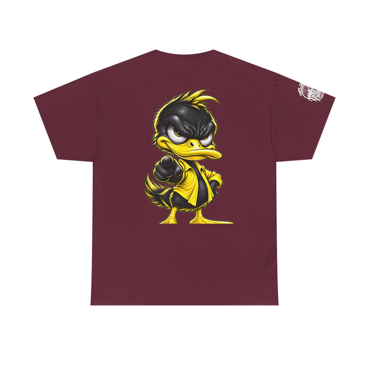 Yellow Rebel Duck Character Back Graphic Tee