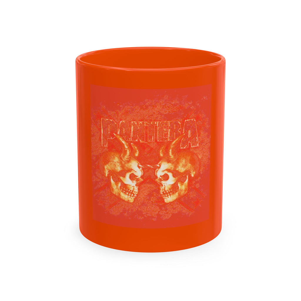 Skull Clash Ceramic Mug — Vintage Rock Tattoo Coffee Cup